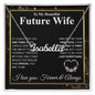 To My Future Wife Necklace My Last Everything, Promise Necklace For Her, Fiance Gifts For Her, Wedding Valentine Gifts For Future Wife With Message Card Box LED, Soulmate Necklace For Women, To My Wife Necklace CUSTOM NAME
