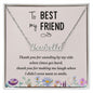 To My Best Friend On Her Wedding Day Necklace, Soul Sisters Necklace, BFF Necklace, Best Friend Gift Jewelry, Long Distance, Friends, Meaningful Necklace Message Card and Gift Box Styles on Birthday, Christmas, Anniversary  CUSTOM NAME