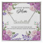 To My Badass Bonus Mom Necklace, Dear Mom, Mother's Day Necklace, Gift for Mom from Daughter, Son, Amazing Mom, Perfect Mother Mother's Day Gift, Love Knot Necklace Message Card and Gift Box Styles on Birthday, Christmas, Anniversary  CUSTOM NAME