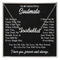 To My Soulmate Necklace Gift for Her, Soulmate Jewelry, Necklaces for Wife from Husband, Anniversary, To My Wife Necklace, Soulmate Gifts, Necklace Message Card and Gift Box Styles on Birthday, Wedding, Anniversary, Valentine CUSTOM NAME
