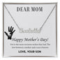 Dear Mom Necklace, Dear Mom, Mother's Day Necklace, Gift for Mom from Son, Amazing Mom, Perfect Mom, Happy Mother's Day Gifts, Love Knot Necklace Message Card and Gift Box Styles on Birthday, Christmas, Anniversary  CUSTOM NAME