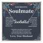 Soulmate Necklace Gift From Husband To My Badass Wife Valentines Days Anniversary Jewelry with Message Card and Gift Box. Gift for Wife. Necklace Gift Set for Wife Message Card and Necklace Gifts Box Gift Box Styles CUSTOM NAME