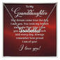 To My Granddaughter Necklace, Granddaughter Gifts From Grandma Grandmother Or Grandpa Grandfather, Jewelry Gifts For Granddaughter, Love Knot Message Card and Gift Box Styles on Birthday, Christmas, Anniversary  CUSTOM NAME