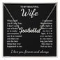 To My Beautiful Wife Necklace Gift for Her, Soulmate for Wife Birthday Gifts from Husband, Valentine for Women, Soulmate Gifts, Message Card and Necklace Gifts Box Gift Box Styles on Birthday, Wedding, Anniversary, Valentine CUSTOM NAME