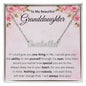 Personalized To My Beautiful Granddaughter Name Necklace Pendant Necklace To My Granddaughter Birthday Gifts Graduation Gift form Grandma Grandpa CUSTOM NAME