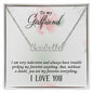 Girlfriend Necklace, To My Girlfriend Necklace, Gift For Her, Necklace For Girlfriend, Dear Wife, Jewelry For Women, Jewelry For Wife, Love Knot Meaningful Necklace Message Card and Gift Box Styles on Birthday, Christmas, Anniversary CUSTOM NAME