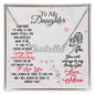 To My Daughter Necklace Gift, Dear Daughter, Daughter Necklace, Gift For Daughter From Mom, Step Daughter Gift, Necklace For Daughter Gift, Meaningful Necklace Message Card and Gift Box Styles on Birthday, Christmas, Anniversary  CUSTOM NAME