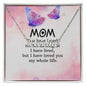 To My Mom Necklace, Mother's Day Necklace, Gift for Mom from Daughter, Son, Amazing Mom, Perfect Mother Mother's Day Gift, Love Knot Necklace Message Card and Gift Box Styles on Birthday, Christmas, Anniversary  CUSTOM NAME