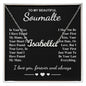 To My Beautiful Soulmate Necklace Gifts, Soulmate for Wife Birthday Gifts from Husband, Valentine for Women, Soulmate Gifts, Message Card and Necklace Gifts Box Gift Box Styles on Birthday, Wedding, Anniversary, Valentine CUSTOM NAME