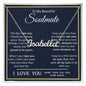 Couples Gifts, My Beautiful Soulmate Necklace Gifts From Husband, Wedding Anniversary For Wife From Husband, To My  Wife Necklace, Necklace Custom Name Message Card and Gift Box Styles on Birthday, Christmas, Wedding, Anniversary CUSTOM NAME