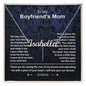 Christmas Gifts For Boyfriend Mom, To My Boyfriend Mom Name Necklace, Jewelry Boyfriend's Mom Gifts, Boyfriends Mom Christmas Gifts From Girlfriend, Mother's Day Gifts Boyfriend Mom Necklace With Message Card Box CUSTOM NAME