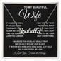 To My Beautiful Wife Necklace, Soulmate Jewelry For Women, Wife Necklace From Husband, Soulmate Gift For Her, To My Future Wife Necklace Message Card and Necklace Gift Box Gift Box Styles on Birthday, Wedding, Anniversary, Valentine CUSTOM NAME
