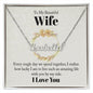 Wife Necklace Gifts From Husband, Wedding Anniversary Jewelry For Wife From Husband, Wife Birthday From Husband, Necklaces For Wife From Husband To My Wife Necklace, Necklace Message Card and Gift Box Styles on Birthday, Christmas, Anniversary  CUSTOM NAM