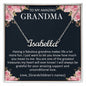 Personalized Name Necklace Gift for Grandma, Sterling Silver Necklace for Grandma, Grandma Gift from Grandchildren, Birthday Gift for Grandma, Christmas Gift for Grandma, Jewelry with Message Card and Gift Box LED CUSTOM NAME
