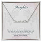To My Daughter Necklace, My Dear Daughter, Daughter Necklace, Gift For Daughter From Mom, Necklace For Daughter Gift, Meaningful Necklace Message Card and Gift Box Styles on Birthday, Christmas, Anniversary CUSTOM NAME