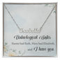 Unbiological Sister Heart Necklace Unbiological Sister Necklace - Unbiological Sister Gifts Necklaces Customer Name Message Card and Gift Box styles On Birthday, Christmas, Anniversary CUSTOM NAME