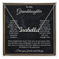 To My Beautiful Granddaughter Name Necklace - Granddaughter Gifts From Grandpa & Grandma, Granddaughter Birthday card Gifts To My Granddaughter Graduation Pendant Jewelry with Message Card and Gift Box LED CUSTOM NAME