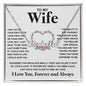 Couples Gifts Necklace To My Wife Necklace Valentine Christmas Jewelry Romantic Gifts For My Wife Pendant Jewelry with Message Card and Box Necklaces for Women Valentines Day Happy Anniversary Wedding Present CUSTOM NAME