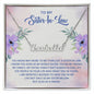 To My Badass Unbiological Sister Necklace Gift for Valentine's, Birthday, Anniversary, Meaningful Necklace Message Card and Gift Box Styles on Birthday, Christmas, Anniversary  CUSTOM NAME