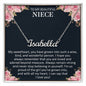 Personalized Name Necklace Gift for Niece, Sterling Silver Necklace for Niece, Birthday Gift for Niece, Christmas Gift for Niece, Jewelry with Message Card and Gift Box LED CUSTOM NAME