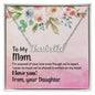 To My Mommy Necklace, Dear Mom, Mother's Day Necklace, Gift for Mom from Daughter, Amazing Mom, Perfect Mom, Happy Mother's Day Gifts, Love Knot Necklace Message Card and Gift Box Styles on Birthday, Christmas, Anniversary  CUSTOM NAME