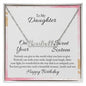 To My Daughter, Daughter Necklace, Daughter Gift, Daughter Birthday, Dear Daughter, Love Knot Meaningful Necklace Message Card and Gift Box Styles on Birthday, Christmas, Anniversary CUSTOM NAME