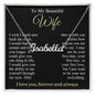 To My Beautiful Soulmate Necklace Gift for Her, Wife Gifts From Husband, Anniversary Gifts For Wife From Husband To My Soulmate Necklace Message Card and Necklace Gift Box Gift Box Styles on Birthday, Wedding, Anniversary, Valentine CUSTOM NAME