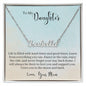 To My Daughter Necklace, Dear Daughter, Daughter Necklace, Gift For Daughter From Mom, Necklace For Daughters, Daughter Necklaces From Mom Cogratulations, Meaningful Necklace Message Card and Gift Box Styles on Birthday, Christmas, Anniversary  CUSTOM NAM