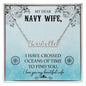 Couples Gifts, Dear Wife Necklace Gifts From Husband, Wedding Anniversary Jewelry For Wife From Husband, Wife Birthday From Husband, To My Beautiful Wife Girlfriend Message Card and Gift Box styles On Birthday, Christmas, Anniversary  CUSTOM NAME