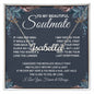 To My Beautiful Soulmate Necklace, Soulmate Jewelry For Women, Wife Necklace From Husband, Soulmate Gifts For Her, To My Future Soulmate Necklace Message Card and Necklace Gift Box Gift Box Styles on Birthday, Wedding, Anniversary, Valentine CUSTOM NAME