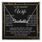 Wife Necklace Gift From Husband, Anniversary Romantic Gifts for Wife from Husband, Wife Wedding Gifts Message Card and Necklace Gifts Box Gift Box Styles on Birthday, Wedding, Anniversary, Valentine CUSTOM NAME