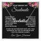 Soulmate Necklace Gifts from Husband, Wedding Gifts for Wife from Husband, Wife Birthday Gifts from Husband, To My Wife Necklace Message Card and Necklace Gifts Box Gift Box Styles on Birthday, Wedding, Anniversary, Valentine CUSTOM NAME