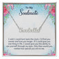 Couples Gifts Necklace To My Soulmate Necklace Gifts For My Wife, Love Knot Meaningful Necklace Message Card and Gift Box Styles on Birthday, Christmas, Anniversary CUSTOM NAME