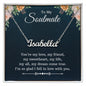 To My Beautiful Soulmate Necklace for her Jewelry For Her Couples Gifts Necklaces For Soul Mate Christmas Jewelry Romantic, Love Knot Meaningful Necklace Message Card and Gift Box Styles on Birthday, Christmas, Anniversary  CUSTOM NAME