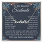 Soulmate Necklace Gift for Her, Soulmate Jewelry, Necklace for Future Wife, Anniversary Valentine Jewelry for Wife Necklace Gifts from Husband - Soulmate Gift Necklace with Message Card and Gift Box CUSTOM NAME