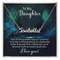 To My Daughter Necklace, Dear Daughter, Daughter Necklace, Gift For Daughter From Mom Dad, Necklace For Daughters Daughter Necklaces From Dad Mom, Meaningful Necklace Message Card and Gift Box Styles on Birthday, Christmas, Anniversary  CUSTOM NAME