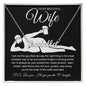 To My Beautiful Wife Necklace For Women, Funny Gifts For Girlfriend,Valentine Christmas Presents For Girlfriend, Best Birthday Meaningful Gift Ideas For Wife, Women Romantic Jewelry For Her Anniversary Message Card and Gift Box Styles CUSTOM NAME