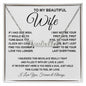 To My Beautiful Wife Necklace, Soulmate Jewelry For Women, Wife Necklace From Husband, Soulmate Gifts For Her, To My Future Wife Necklace Message Card and Necklace Gift Box Gift Box Styles on Birthday, Wedding, Anniversary, Valentine CUSTOM NAME
