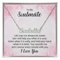 To My Soulmate Necklace for her Jewelry For Her Couples Gifts Necklaces For Soul Mate Christmas Jewelry, Love Knot Meaningful Necklace Message Card and Gift Box Styles on Birthday, Christmas, Anniversary CUSTOM NAME