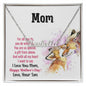 To My Mommy Necklace, Dear Mom, Mother's Day Necklace, Gift for Mom from Son, Amazing Mom, Perfect Mom, Happy Mother's Day Gifts, Love Knot Necklace Message Card and Gift Box Styles on Birthday, Christmas, Anniversary  CUSTOM NAME
