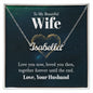 Wife Necklace Gifts From Husband, Wedding Anniversary For Wife From Husband, Wife Birthday From Husband, Necklaces For Wife From Husband, Love Knot Meaningful Necklace Message Card and Gift Box Styles on Birthday, Christmas, Anniversary  CUSTOM NAME