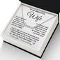 To My Beautiful Wife Necklace Gift for Her, Soulmate for Wife Birthday Gifts from Husband, Anniversary Jewelry for Women, Soulmate Gifts, Message Card and Necklace Gifts Box Gift Box Styles on Birthday, Wedding, Anniversary, Valentine CUSTOM NAME