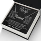 Wife Necklace from Husband, Wedding Anniversary Romantic Gifts for Wife from Husband to My Wife Necklaces for Wife Birthday Gifts, Wife Jewelry Necklace Message Card and Necklace Gift Box Gift Box Styles on Birthday, Wedding, Anniversary, Valentine CUSTOM