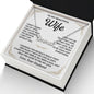 Wife Name Necklace Gifts from Husband, Wedding Anniversary Romantic Gifts for Wife Birthday Gifts from Husband, Necklaces for Wife from Husband to My Wife Necklaces with Message Card and Gift Box CUSTOM NAME
