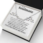 To My Soulmate Necklace To My Future Wife Gifts, Promise Necklace For Her, Fiance Gifts For Her, Valentine Gifts For Soulmate From Husband With Message Card Box LED, Soulmate Necklace For Women, To My Wife Necklace CUSTOM NAME