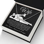 To My Wife Necklace For Women, Funny Gifts For Girlfriend,Valentine Christmas Presents For Girlfriend, Best Birthday Meaningful Gift Ideas For Wife, Women Romantic Jewelry For Her Anniversary Message Card and Gift Box Styles CUSTOM NAME