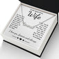 To My Beautiful Wife Necklace Gift, Soulmate for Wife Birthday Gifts from Husband, Anniversary for Women, Soulmate Gifts, Message Card and Necklace Gifts Box Gift Box Styles on Birthday, Wedding, Anniversary, Valentine CUSTOM NAME