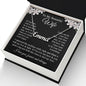 Wife Necklace Gift for Her, Soulmate Jewelry, Necklace for Future Soulmate, Wedding Valentine Jewelry for Wife Necklace Gifts from Husband - Soulmate Gift Necklace with Message Card and Gift Box CUSTOM NAME