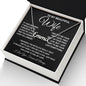 To My Beautiful Wife Necklace, Soulmate Jewelry For Women, Wife Necklace From Husband, Soulmate Gift For Her, To My Future Wife Necklace Message Card and Necklace Gift Box Gift Box Styles on Birthday, Wedding, Anniversary, Valentine CUSTOM NAME