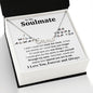 To My Soulmate Necklace To My Future Wife Gifts, Promise Necklace For Her, Fiance Gifts For Her, Valentine Gifts For Soulmate From Husband With Message Card Box LED, Soulmate Necklace For Women, To My Wife Necklace CUSTOM NAME